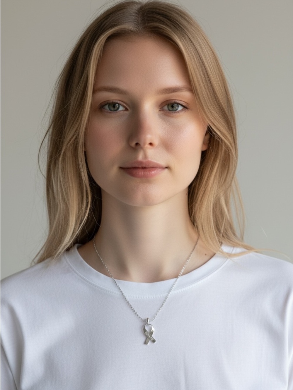 9/12 Sterling Silver Ribbon Pendant Necklace - Silver